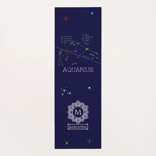 Zodiac Constellation Aquarius Yogamat (Achterkant)