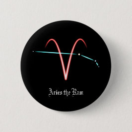Zodiac Constellation Aries Button