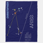 Zodiac Constellation Aries Fleece Deken (Voorkant)