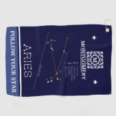 Zodiac Constellation Aries Golfhanddoek (Horizontaal)