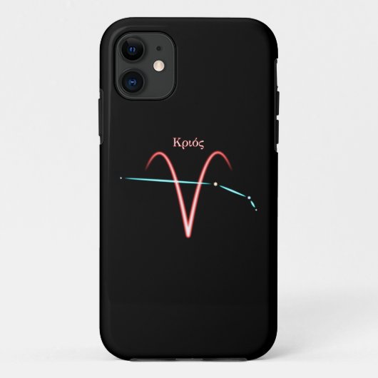 Zodiac Constellation Aries Hoesje-Mate iPhone Case (Achterkant)