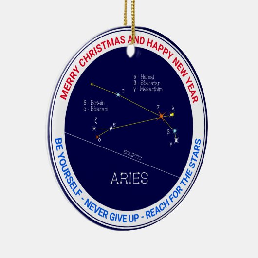 Zodiac Constellation Aries Keramisch Ornament (Rechts)