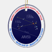Zodiac Constellation Aries Keramisch Ornament (Links)