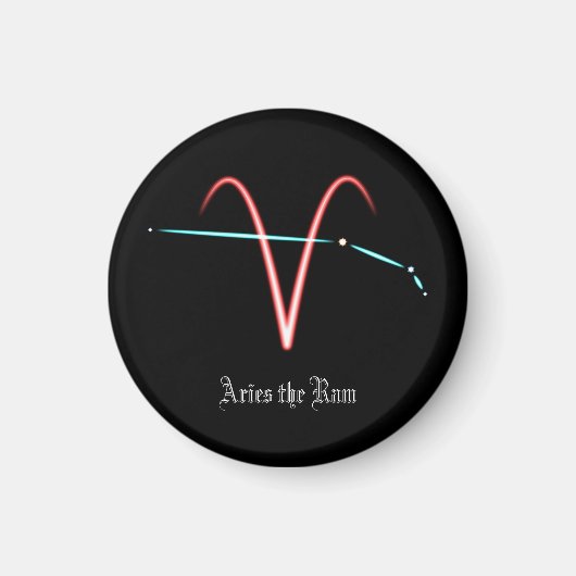 Zodiac Constellation Aries Magnet (Voorkant)