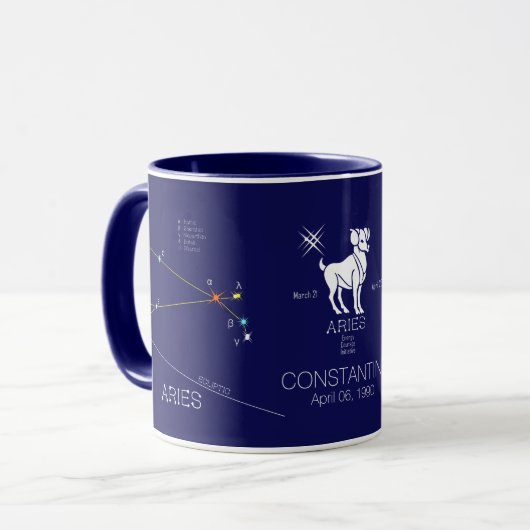Zodiac Constellation Aries Mok (Voorkant links)