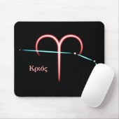 Zodiac Constellation Aries Muismat (Met muis)