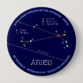 Zodiac Constellation Aries Ronde Button 4,0 Cm (Voorkant)