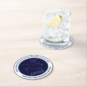 Zodiac Constellation Aries Ronde Kartonnen Onderzetter (Insitu)