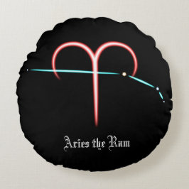 Zodiac Constellation Aries Round Pillow Rond Kussen