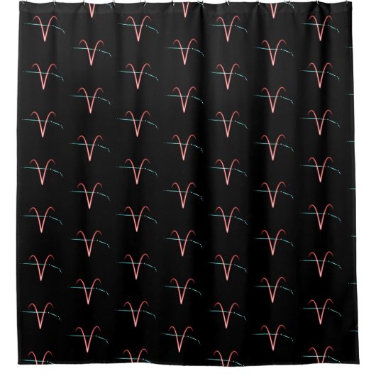 Zodiac Constellation Aries Shower Curtain Douchegordijn (Voorkant)