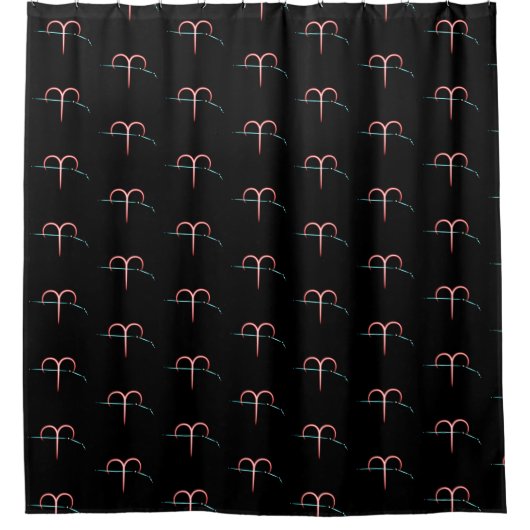 Zodiac Constellation Aries Shower Curtain Douchegordijn (Voorkant)