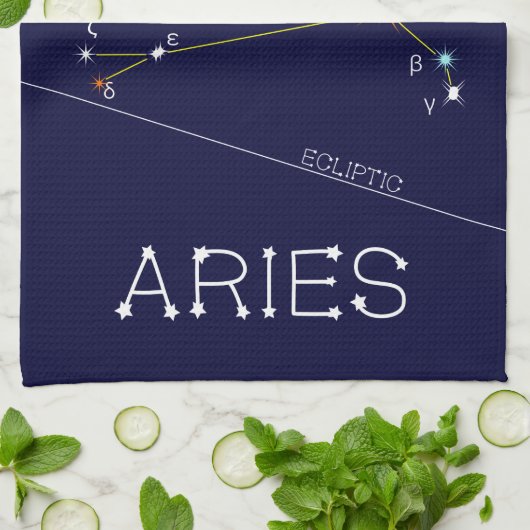 Zodiac Constellation Aries Theedoek (Gevouwen)