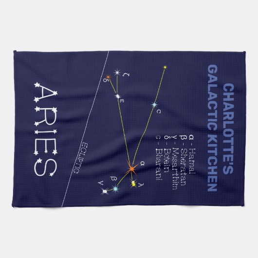 Zodiac Constellation Aries Theedoek (Horizontaal)