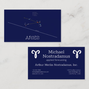 Zodiac Constellation Aries Visitekaartje