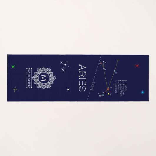 Zodiac Constellation Aries Yogamat (Voorkant (horizontaal))