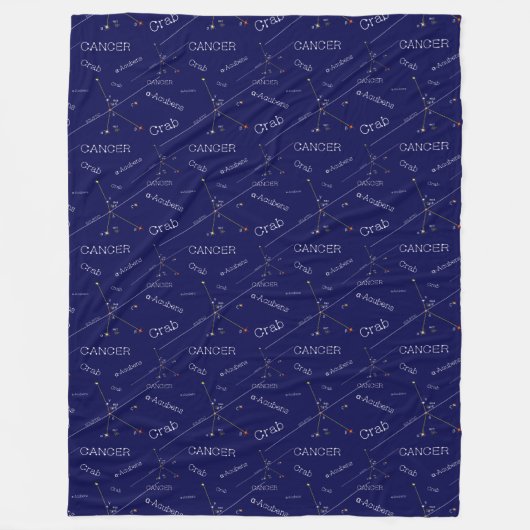 Zodiac Constellation Cancer Fleece Deken (Voorkant)