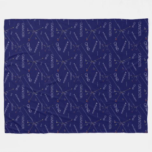 Zodiac Constellation Cancer Fleece Deken (Voorkant (Horizontaal))