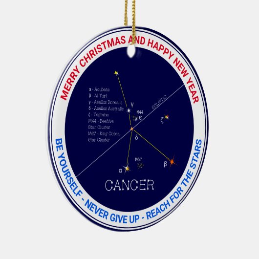 Zodiac Constellation Cancer Keramisch Ornament (Rechts)