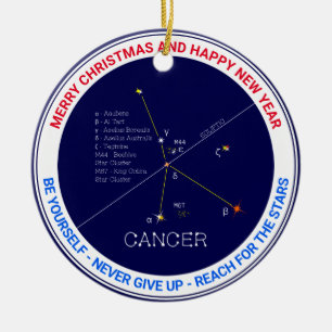 Zodiac Constellation Cancer Keramisch Ornament