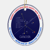 Zodiac Constellation Cancer Keramisch Ornament (Links)