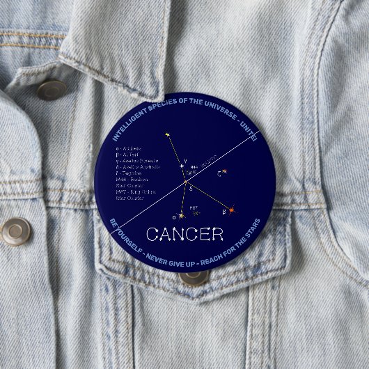Zodiac Constellation Cancer Ronde Button 4,0 Cm (In situ)