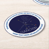 Zodiac Constellation Cancer Ronde Kartonnen Onderzetter (Gebogen)