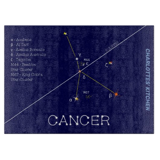 Zodiac Constellation Cancer Snijplank (Voorkant)