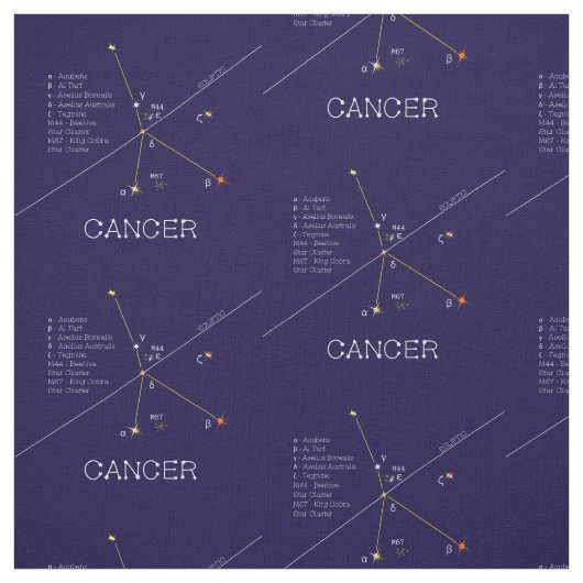 Zodiac Constellation Cancer Stof (Swatch)