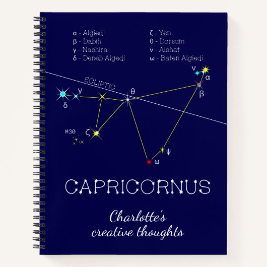 Zodiac Constellation Capricornus Notitieboek (Voorkant)