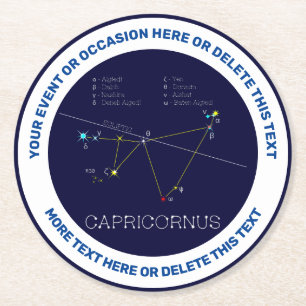 Zodiac Constellation Capricornus Ronde Kartonnen Onderzetter