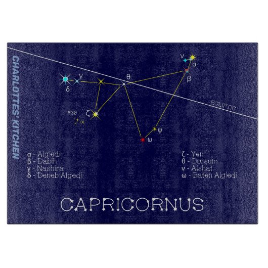 Zodiac Constellation Capricornus Snijplank (Voorkant)
