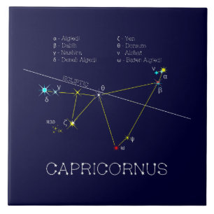 Zodiac Constellation Capricornus Tegeltje