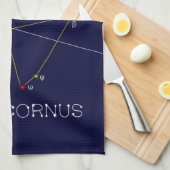 Zodiac Constellation Capricornus Theedoek (Quarter Fold)