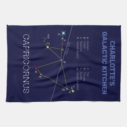 Zodiac Constellation Capricornus Theedoek (Horizontaal)