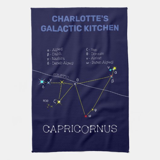 Zodiac Constellation Capricornus Theedoek (Verticaal)