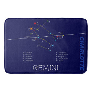 Zodiac Constellation Gemini Badmat