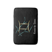 Zodiac Constellation Gemini Bath Mat (Voorkant Verticaal)