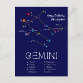 Zodiac Constellation Gemini Briefkaart (Voorkant)