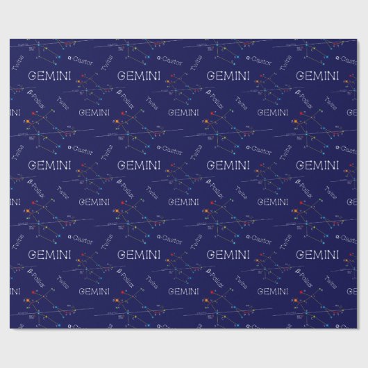 Zodiac Constellation Gemini Cadeaupapier (Vlak)