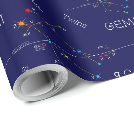 Zodiac Constellation Gemini Cadeaupapier (Rol Hoek)