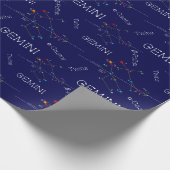 Zodiac Constellation Gemini Cadeaupapier (Hoek)