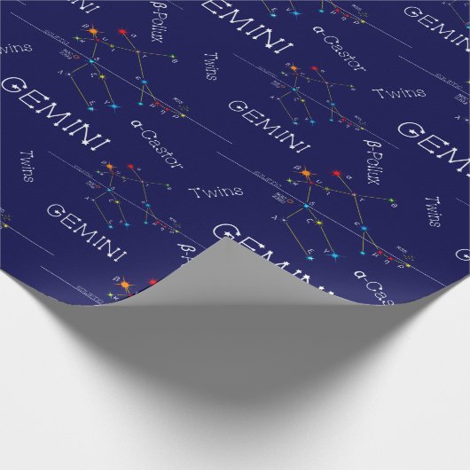 Zodiac Constellation Gemini Cadeaupapier (Hoek)