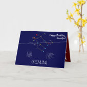 Zodiac Constellation Gemini Kaart (Gele Bloem)