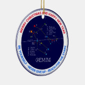 Zodiac Constellation Gemini Keramisch Ornament (Rechts)