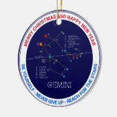 Zodiac Constellation Gemini Keramisch Ornament (Links)