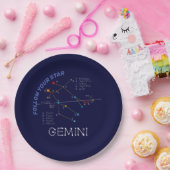 Zodiac Constellation Gemini Papieren Bordje (Feest)