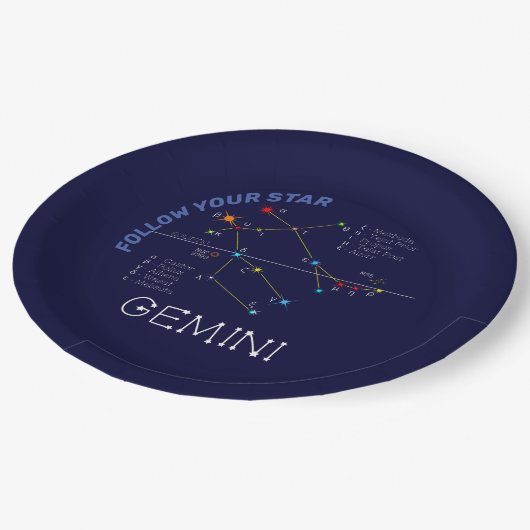 Zodiac Constellation Gemini Papieren Bordje (Gekanteld)