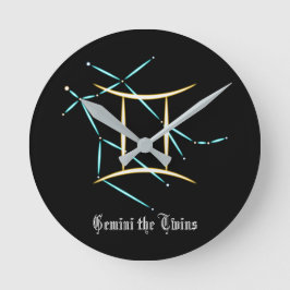 Zodiac Constellation Gemini  Ronde Klok