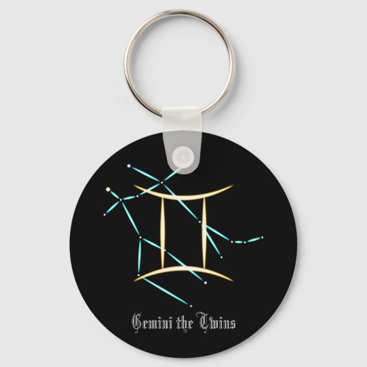 Zodiac Constellation Gemini Sleutelhanger (Voorkant)