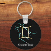 Zodiac Constellation Gemini Sleutelhanger (Voorkant)